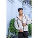 BMC Zip Hoodie 8330076 White Gray Medium