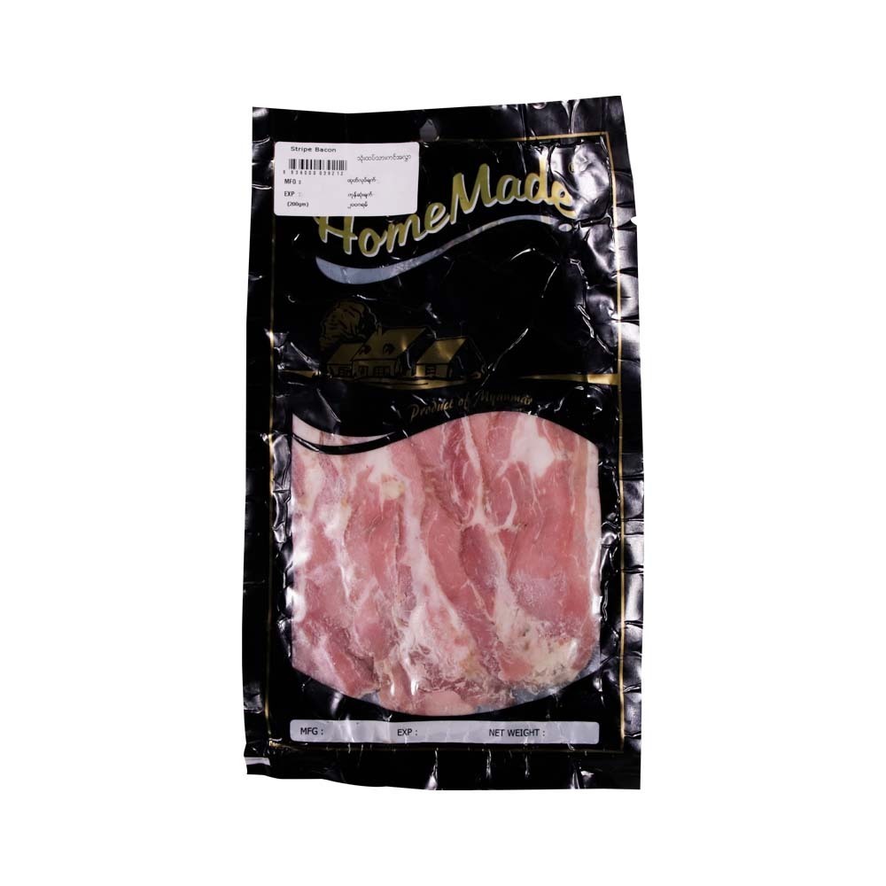 Home Made Smoked Pork Stripe Bacon 200G