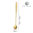 Fine Village Sakura Spoon- Long *6pcs (Gold) 17.8CM