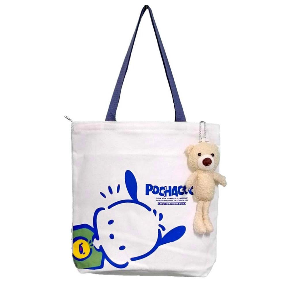 Pochacco Sided Bag (Tote Bag) With Doll White 112100002