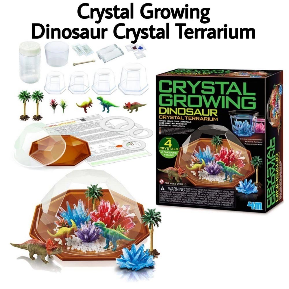 4M Crystal Growing Dinosaur Crystal Terrarium