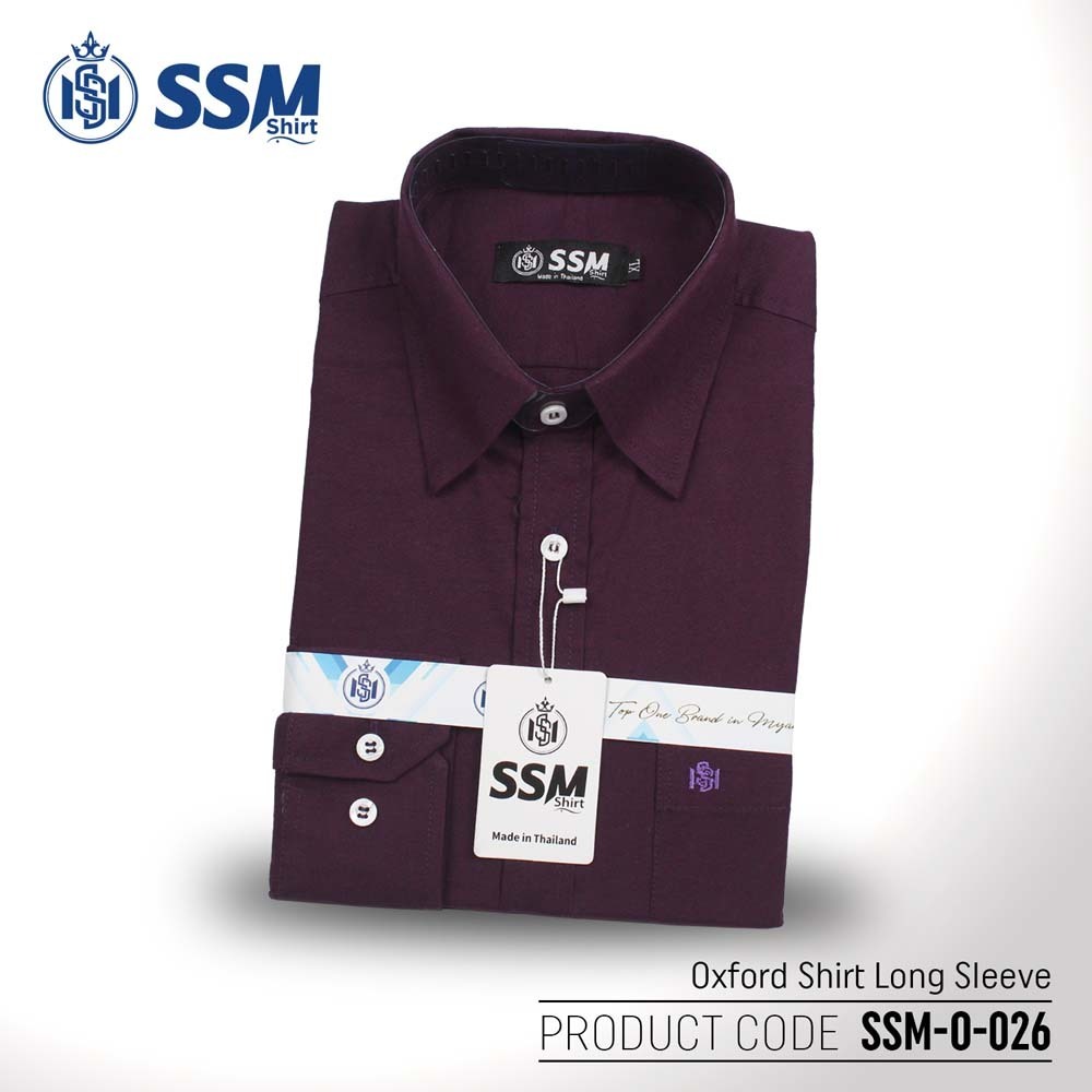 Oxford Shirt Long Sleeve SSM-O-P-L-026 (Midnight Purple) Extra Large