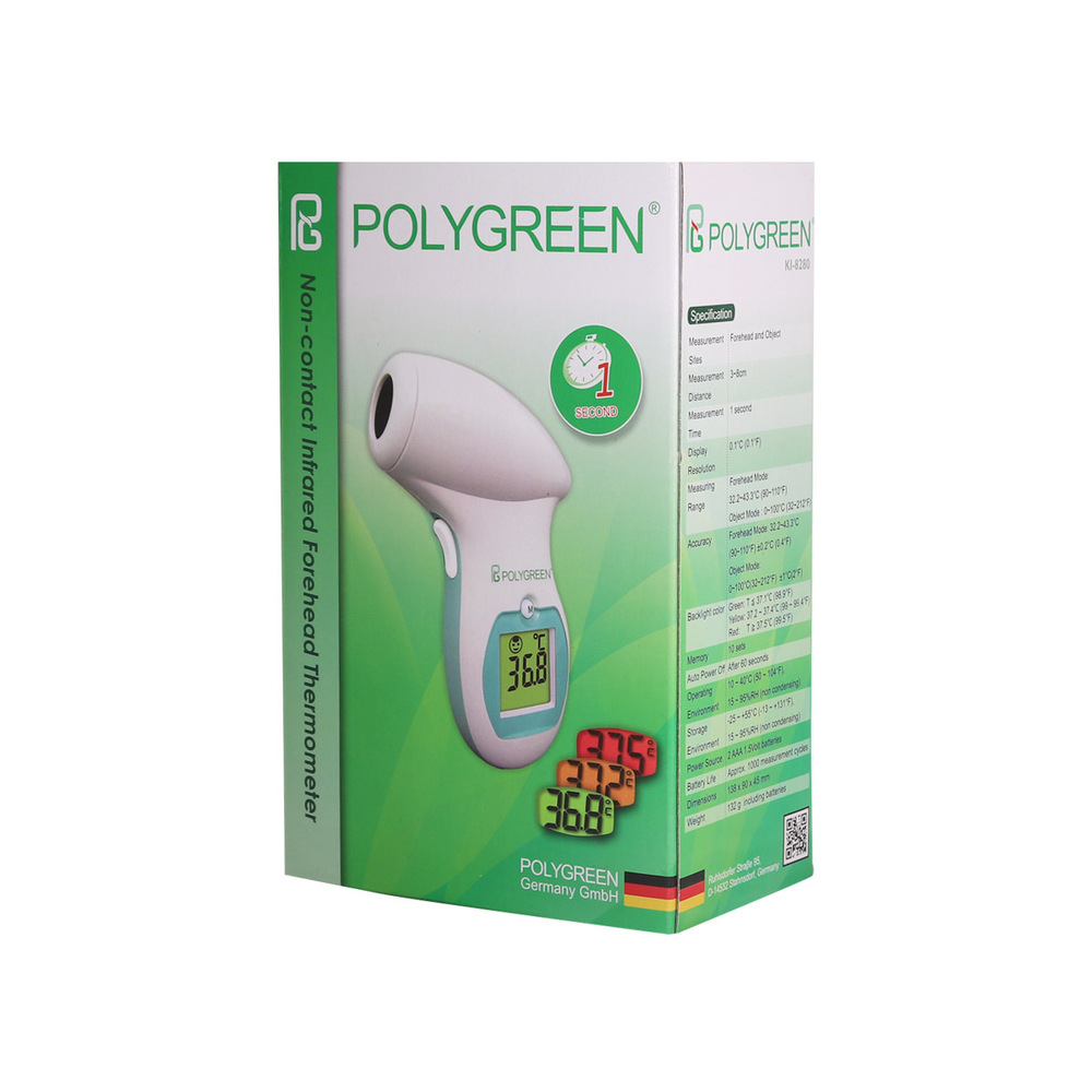 Polygreen Forehead Thermometer KI-8280 Non-Contact