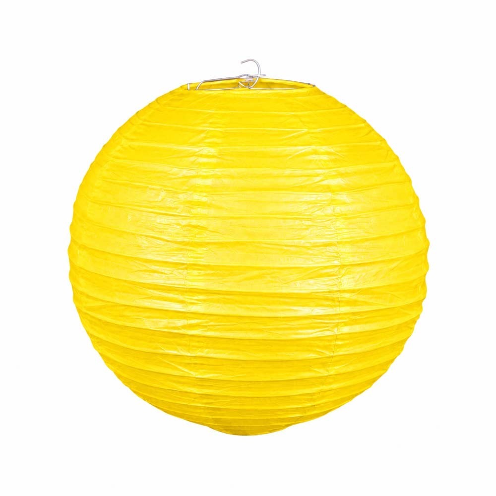 Uncle Gyi Uncle Gyi Round Paper Lantern (Plain) 30cm Yellow