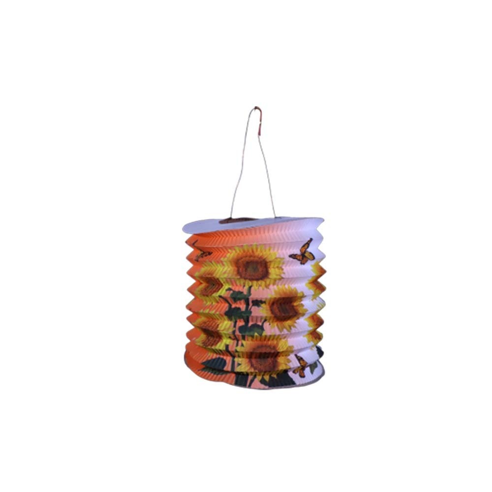 Uncle Gyi Sunflower Cylinder Paper Lantern (Small) 10PCS x 1Pack Orange