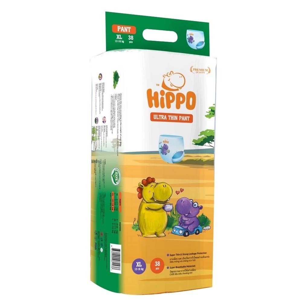 Hippo Baby Diaper Pant Ultra Thin Jumbo 38 PCS (XL)