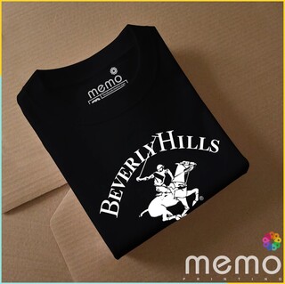 memo ygn Berverly Hills unisex Printing T-shirt DTF Quality sticker Printing-White (Small)