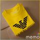 memo ygn GIORGIO ARMANI unisex Printing T-shirt DTF Quality sticker Printing-Yellow (Small)