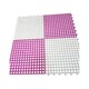 Bathroom Floor Mats New (1Pack x 4PCS) KPTBPC00058 (White+Pink)