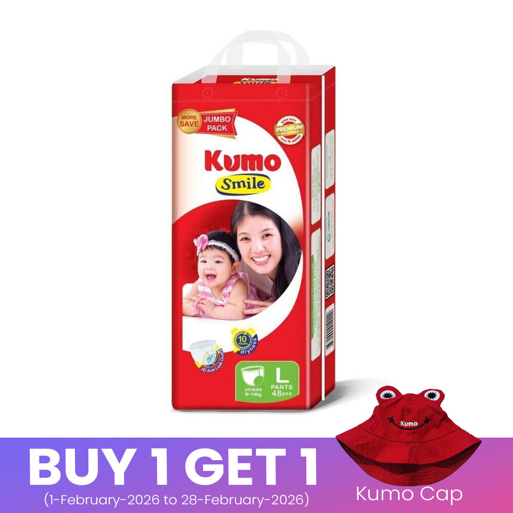 Kumo Smile Super Diaper Jumbo Large (48PCS)