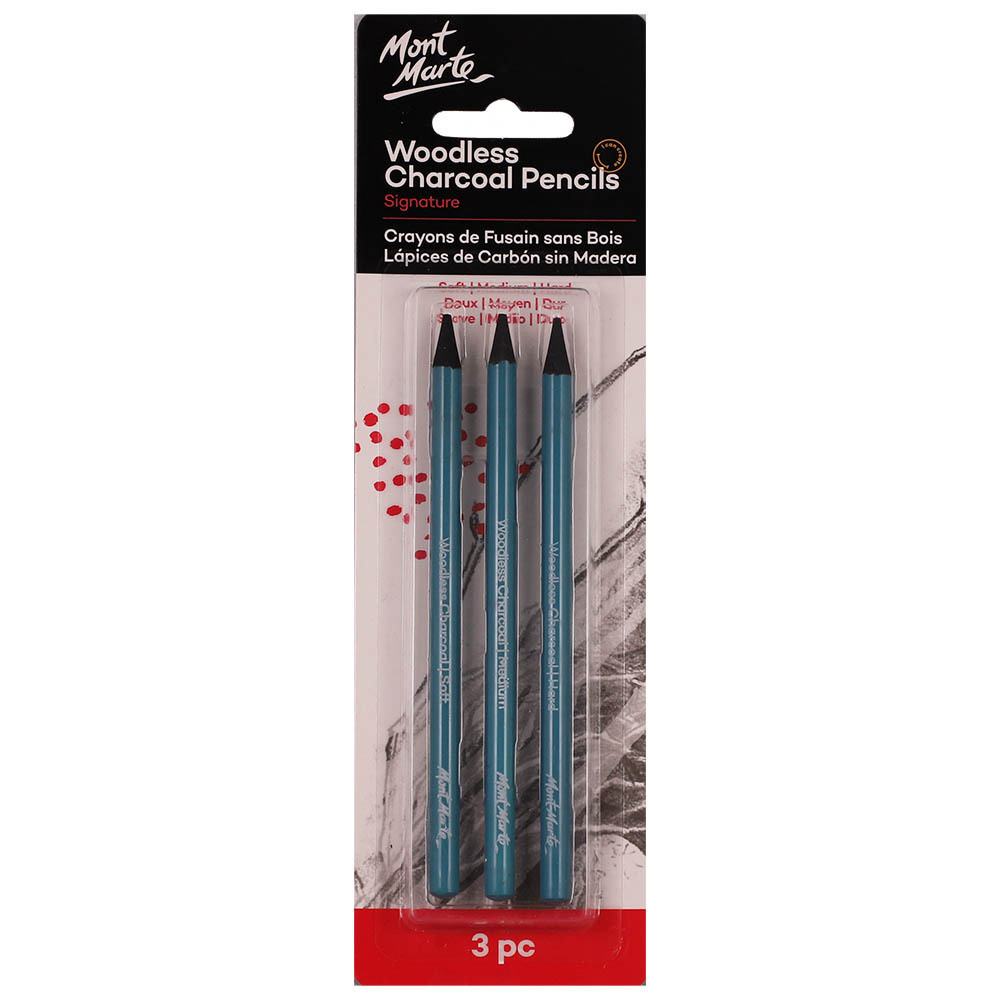 Mont Marte Woodless Charcoal Pencils MPN0045-V03