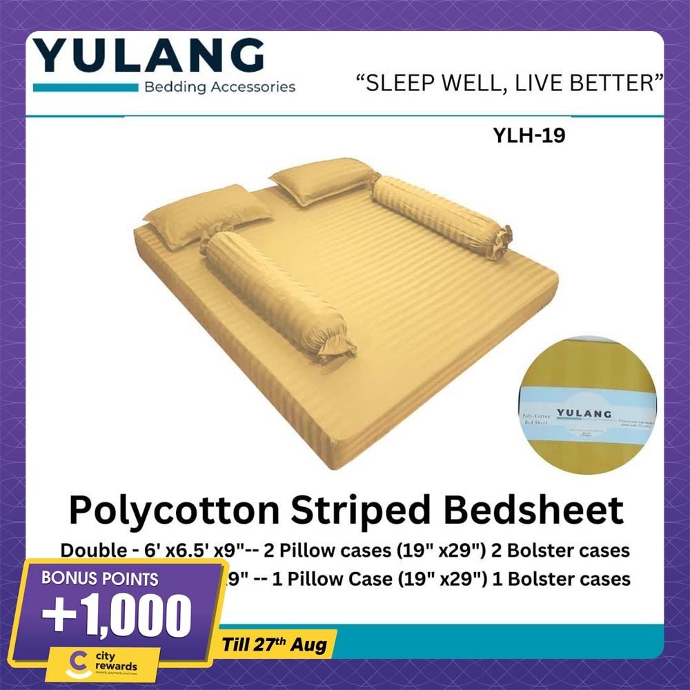 Yulang Hotel Stripped Double Bedsheet Set YLH-19D