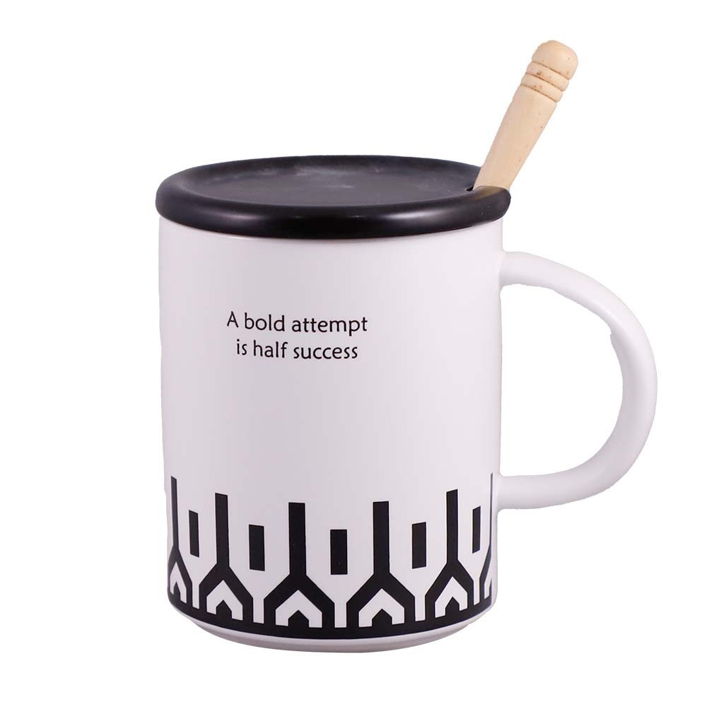Mug With Lid & Spoon 450ML A021014