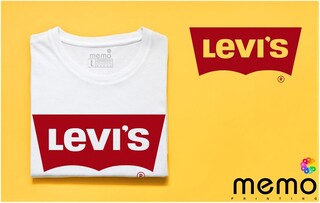 memo ygn LEVIS unisex Printing T-shirt DTF Quality sticker Printing-Black (Large)