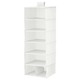 Ikea Stuk Storage With 7 Compartments, White/Grey, 30x30x90 CM003.708.69