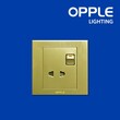 OPPLE OP-C021083A-J-GOLD (2Pin Socket with switch) Switch and Socket (OP-21-108)