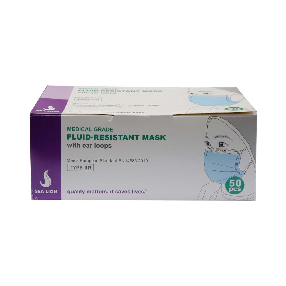 Sea Lion Medical Grade Fluid Resistant Mask 50PCS