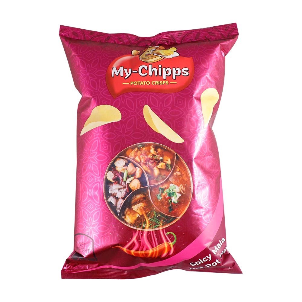 My-Chipps Potato Crisps Spicy Mala Hot Pot 70G