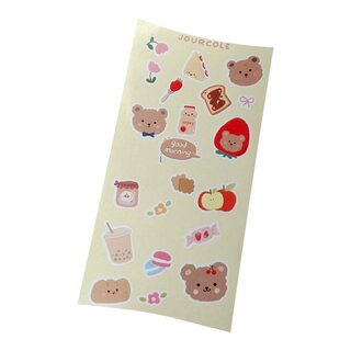 Jourcole  Kawaii Bears Sticker Set 2 sheets 8.5x16.5cm JC0026 Blue