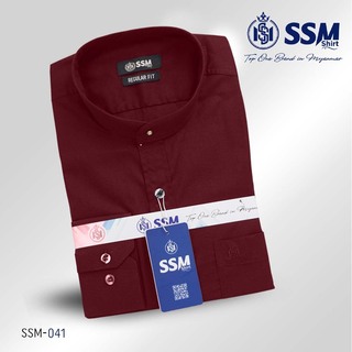 Mandarin Collar Shirt Long Sleeve Large (Purplish Blue) SSM-O-P-S-060