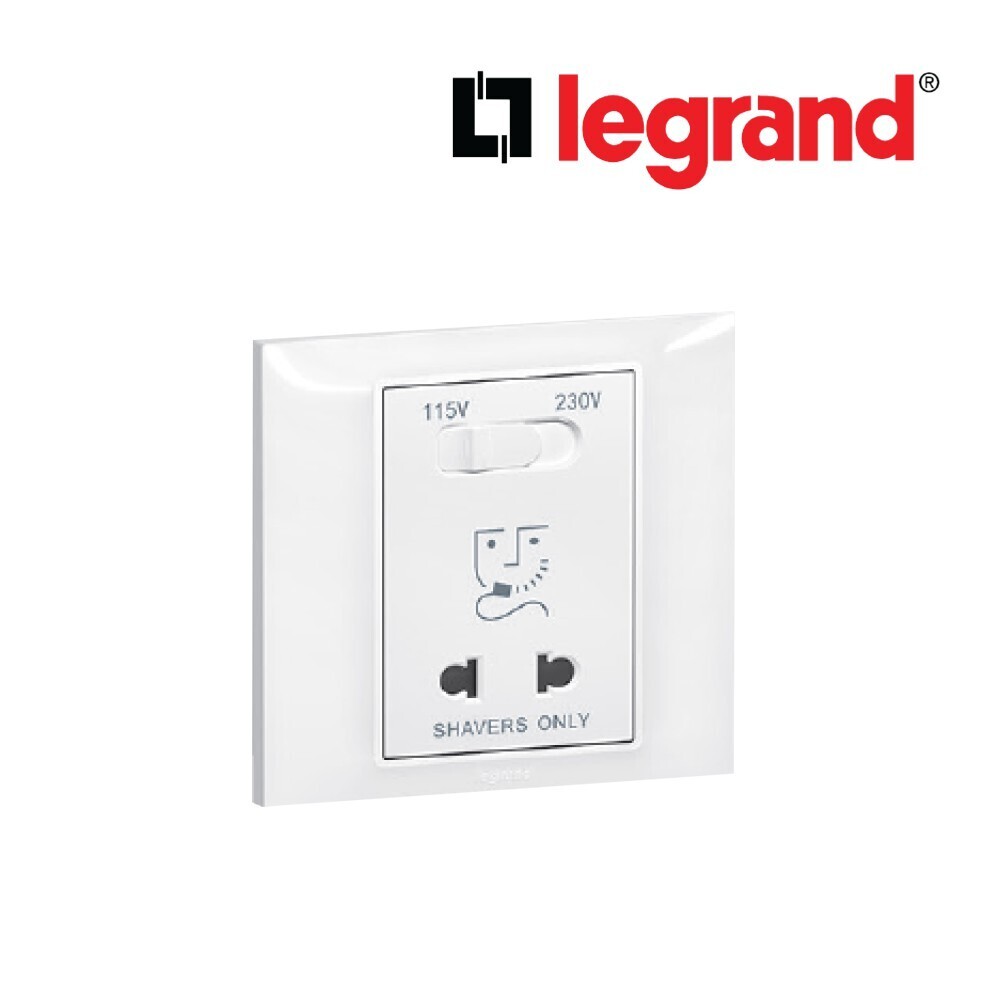 Legrand LG-2G SHAVER SOCKET WH (617608) Switch and Socket (LG-16-617608)