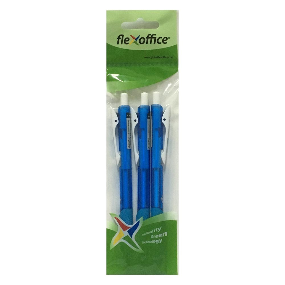 Flex Office Ball Pen Blue 3PCS (Laris)