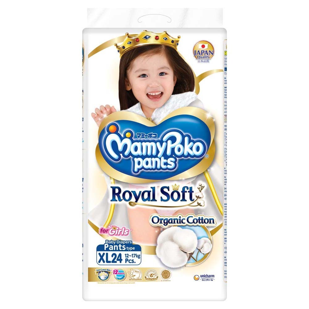 MamyPoko Baby Diaper Pants Extra Soft Girl 24PCS (XL)