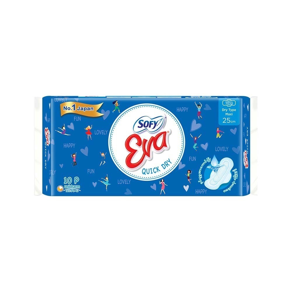 Sofy Eva Napkin Wing Maxi Quick Dry 10PCS 25cm