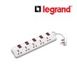 Legrand LG-MOES 4X2P+E 5 Switches TO2MWG (698418) Extension Socket (LG-14-698418)