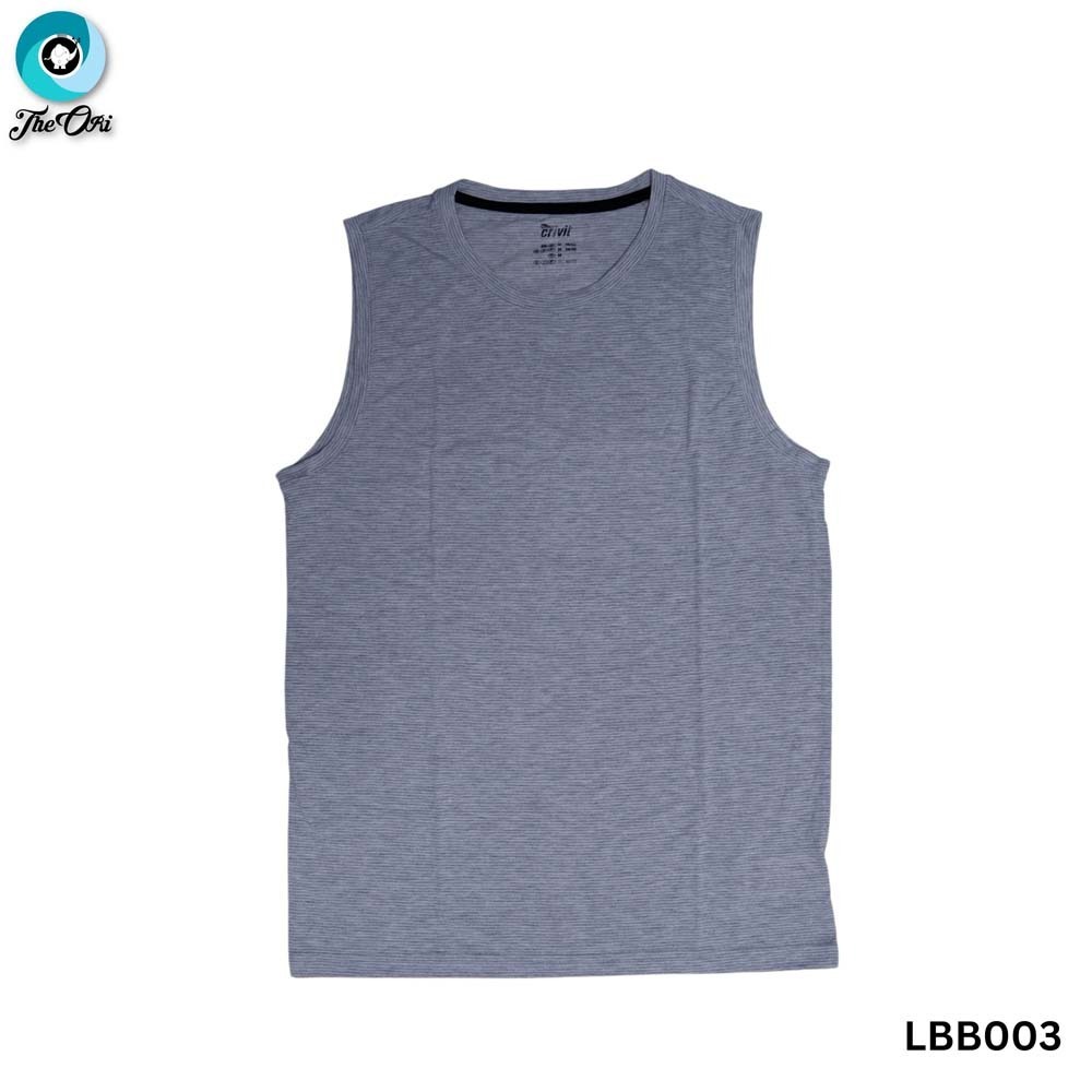 Max & Mia Men Sport Sleeveless Shirt LBB003 Gray Strike Small