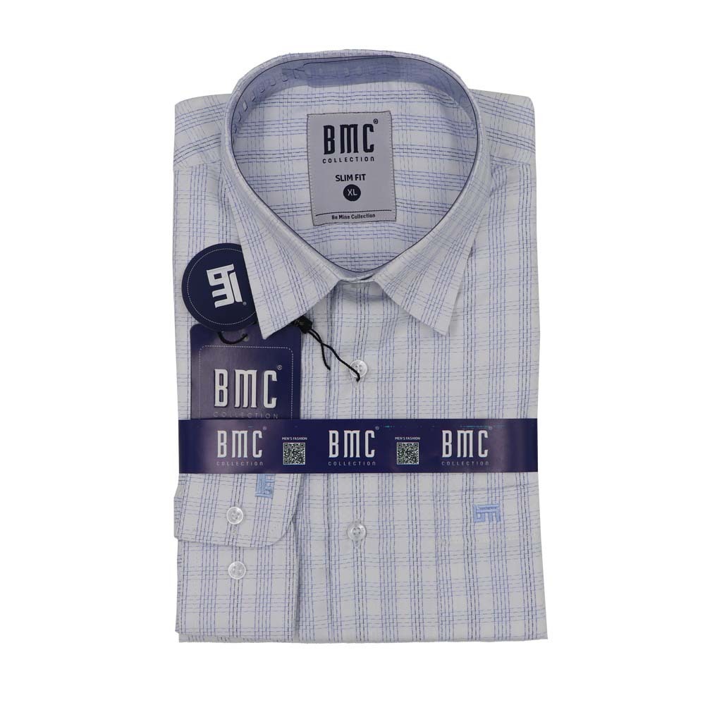 BMC Men Slimfit Shirt Long Sleeve 1320078 Blue XL