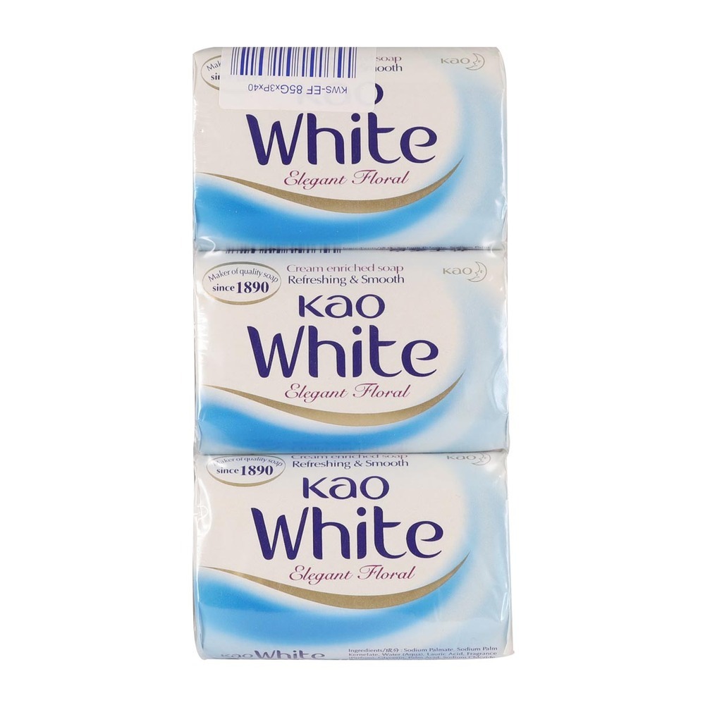 Kao White Elegant Floral Bar Soap (3PCS x 130G)
