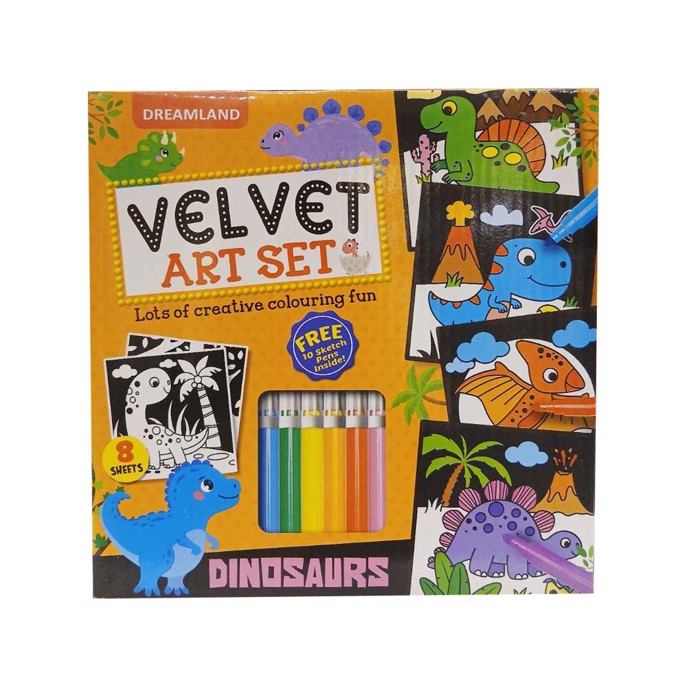 Velvet Art Set Dinosaurs