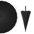 Fashion UV Umbrella Leather Straight Handle Black UM167