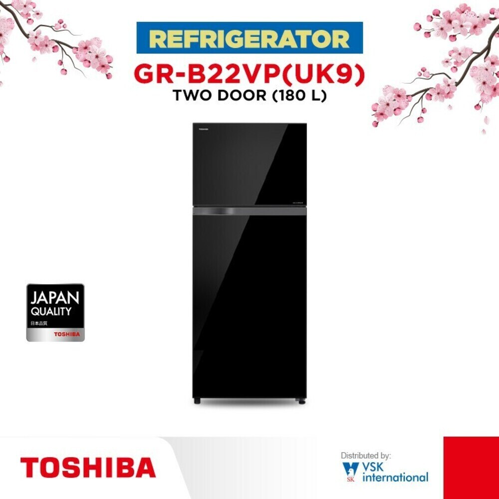 Toshiba Two Door Refrigerator 180LTR GR-B22VP(UK9)