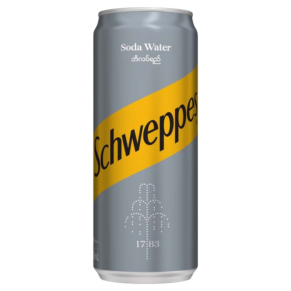 Schweppes Soda Water Carbonated Soft Drink 330ML