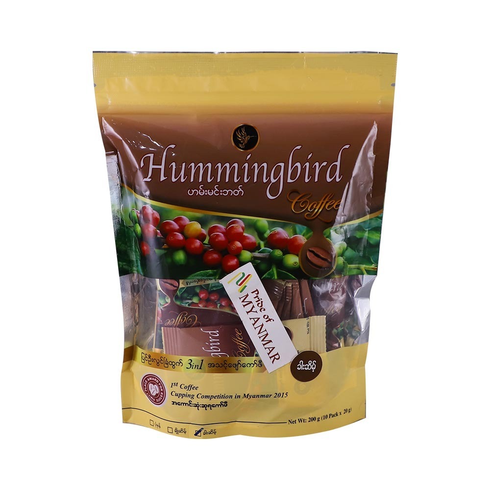 Hummingbird 3 in 1 Instant Coffee 200G 10PCS (Khar Seint)