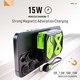 Konfulon J-42 (10000mAh Fast Charging 22.5W Built-in Cable/Wireless Power Bank) Green