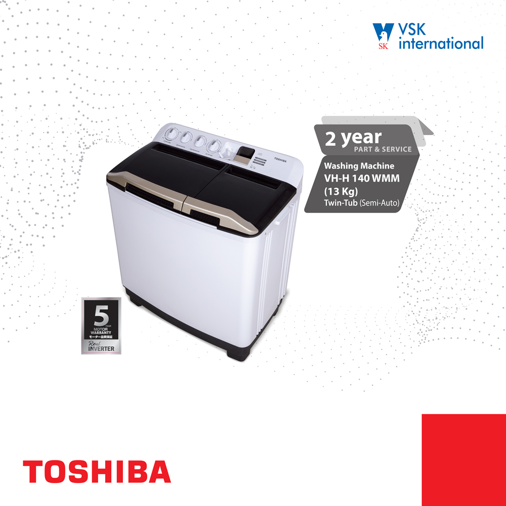 Toshiba Twin Tub Washing Machine 13KG VHH140WMM