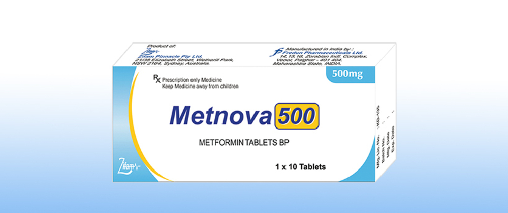 Metnova 500MG Metformin Bp 10Tablets