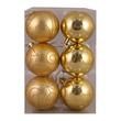 X`Mas Ornament Ball 6PCS EL-885907-6-6CM (Gold)