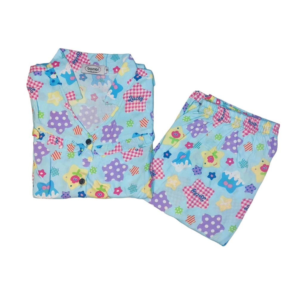 Bambi Womenwear Spun Oneset S/L Light Blue AA0062 XL