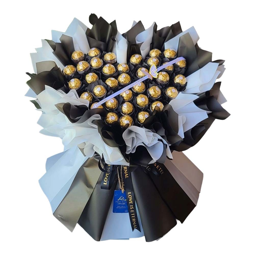 Li Li Floral Service Gold Marble Heart