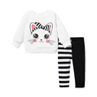 Childlike Cat 2PCS Baby Girl Set With Fabric Stitching 20755334