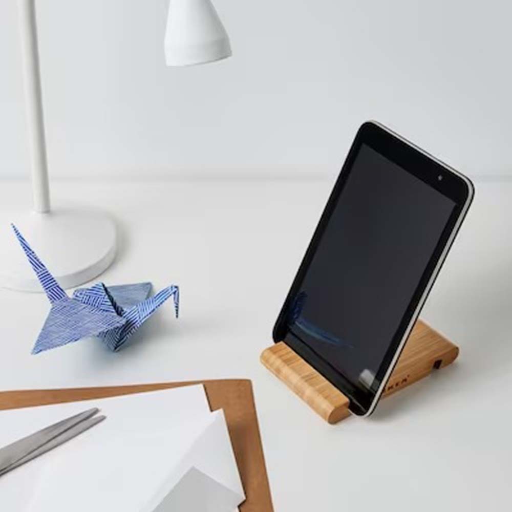 Ikea Bergenes Holder For Mobile Phone/Tablet, Bamboo 704.580.00