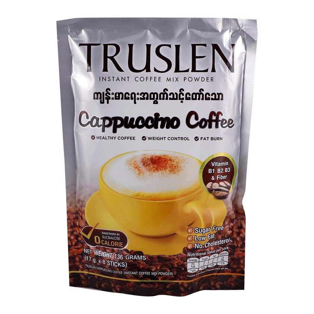 Truslen Cappuccino Instant Coffee Mix 136G 8Sticks