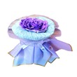 Floral District Purple Big Rose Artificial Bouquet