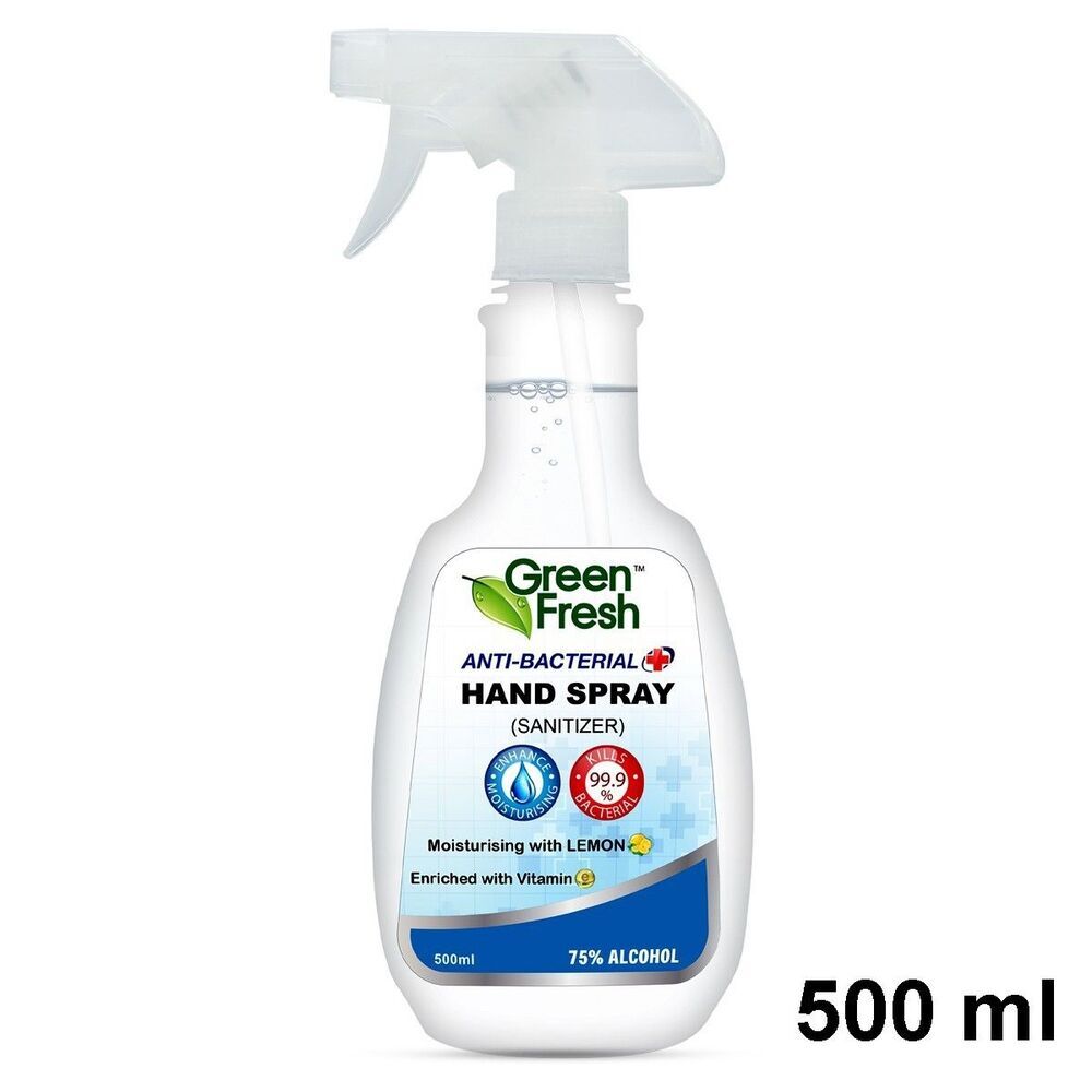 Green Fresh Hand Spray Sanitizer 500ML (Lemon)