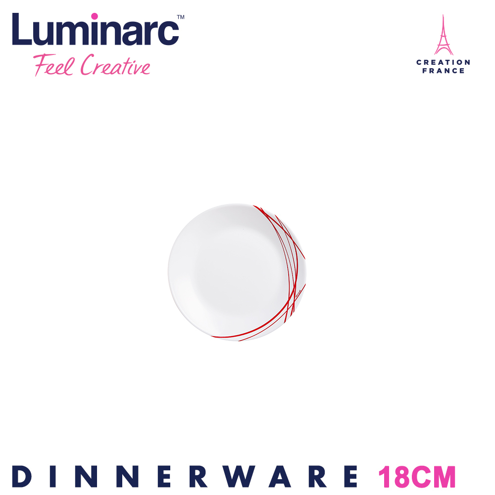 Luminarc Arcopal Tempered Domitille Red Dessert Plate 18CM