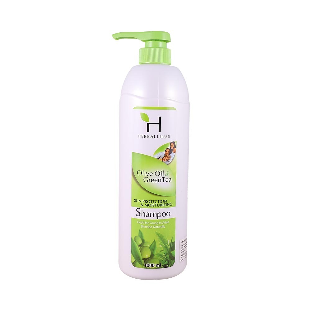 Herballines Sun Protection & Moisturizing Shampoo 1000ML (Olive Oil & Green Tea)